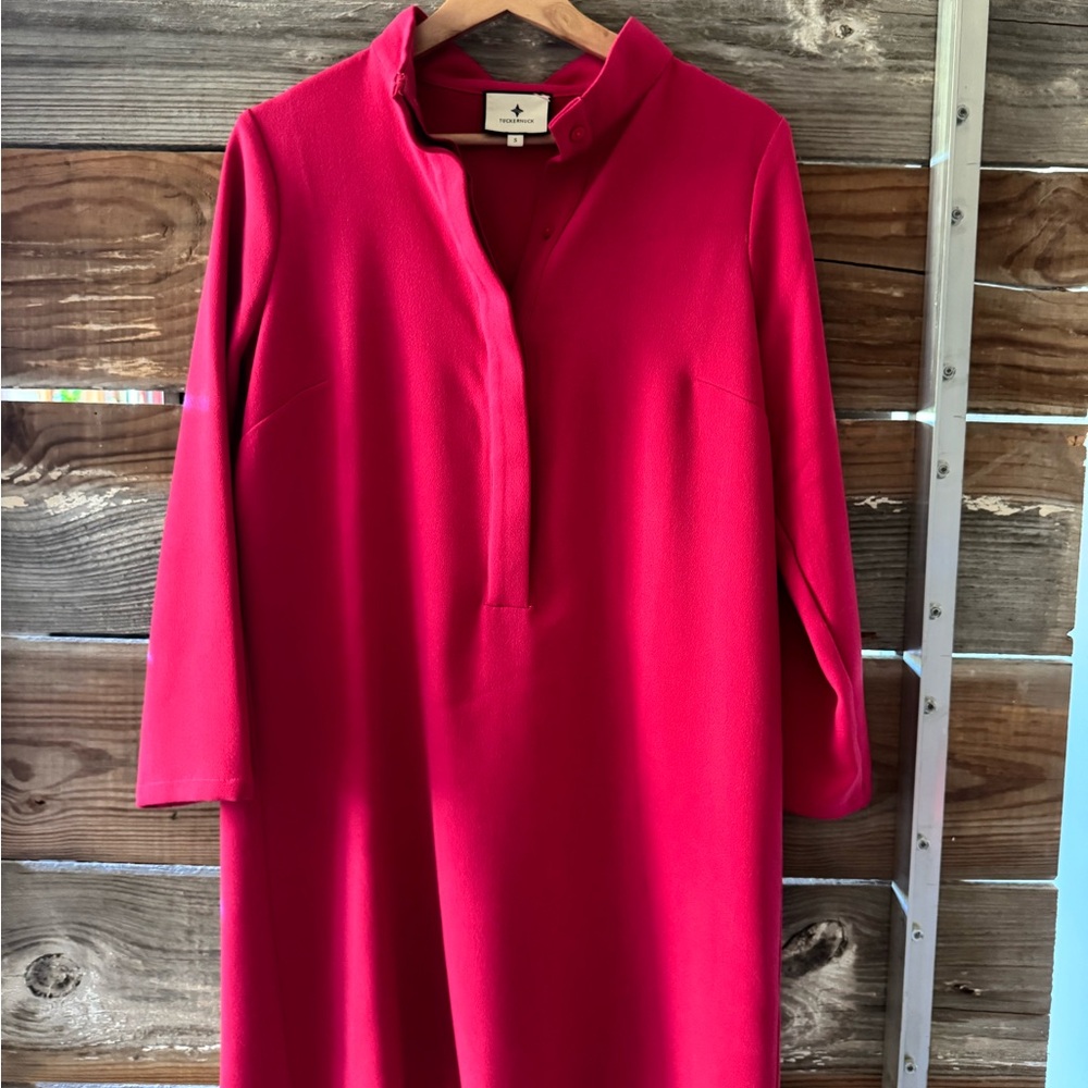 Vibrant Red Long Sleeve Dress